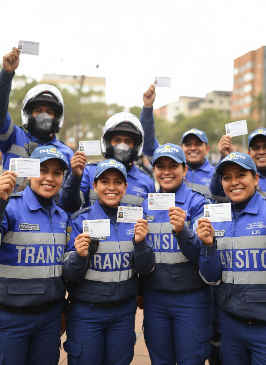 Estudiantes de Supervisor de Tránsito ECFI en formación práctica